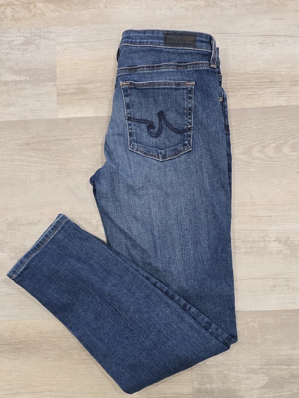 AG Adriano Goldschmied The Prima Ankle Cigarette Jeans Blue Size 29 Regular EUC
